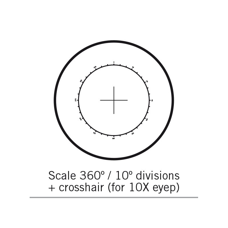 Motic Płytka z siatką 360°/10°, tylko do 10X, śr. 25 mm (SMZ-161)