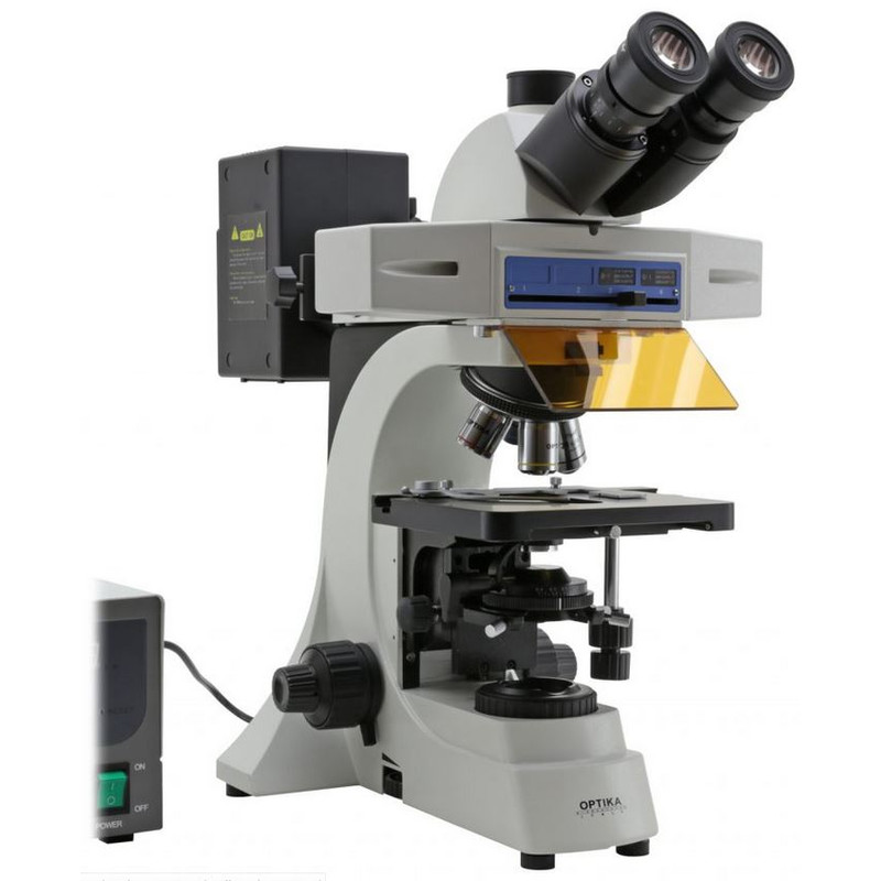 Optika Mikroskop B-510FL-UK, trino, FL-HBO, Filtry B+W, W+W, IOS, 40x-400x, UK