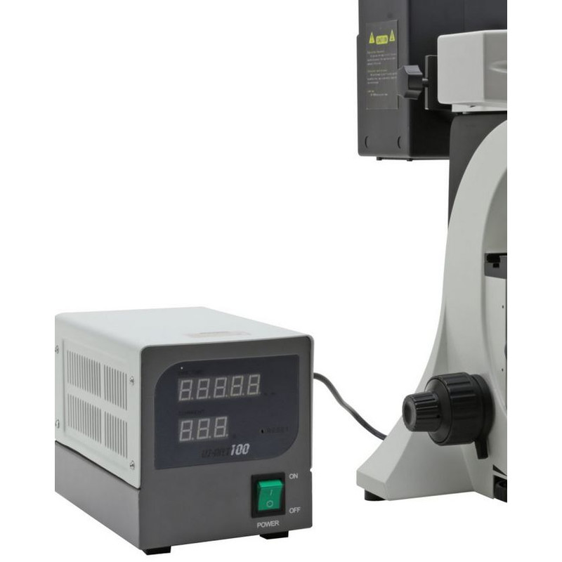 Optika Mikroskop B-510FL-UK, trino, FL-HBO, Filtry B+W, W+W, IOS, 40x-400x, UK