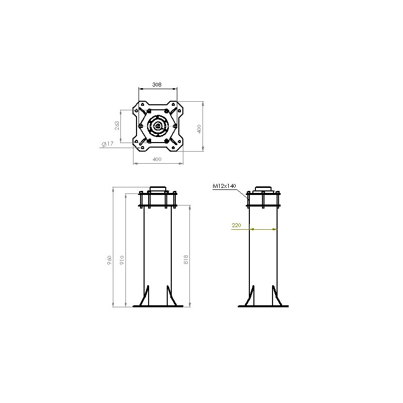 ASToptics KOLUMNA HD DO EQ6/AZEQ6 - KOLOR CZARNY