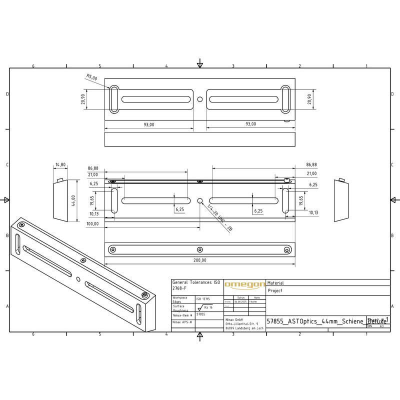 ASToptics UDOSKONALONA PŁYTA STYL VIXEN 200MM
