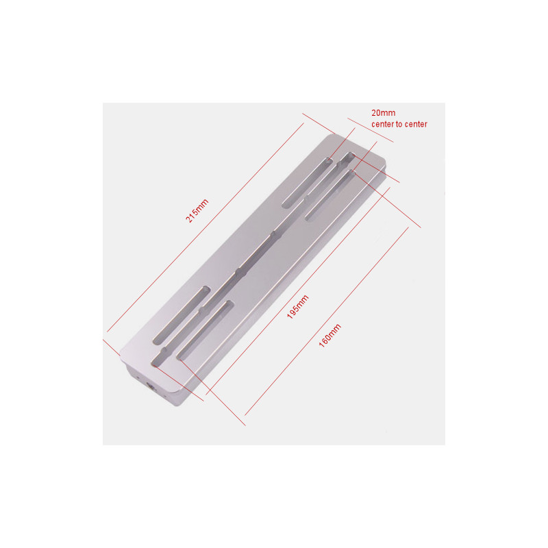 ASToptics UNIWERSALNA PŁYTA V 215 mm z PLATFORMĄ 50 mm (CZERWONA)