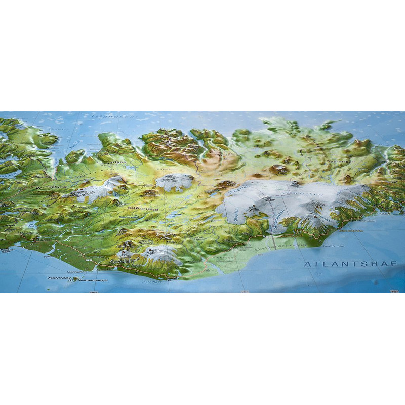 Georelief Islandia, mapa plastyczna 3D, mała
