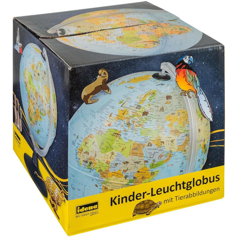 Idena Globusy dla dzieci Podświetlany globus z ilustracjami zwierząt 30 cm