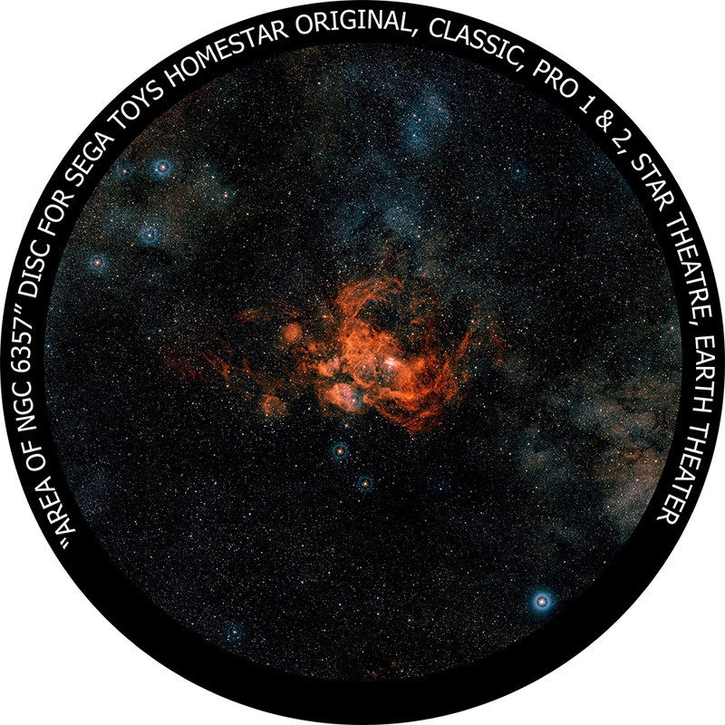 Redmark Wkładka do planetarium domowego Sega Homestar z mgławicą NGC 6357.