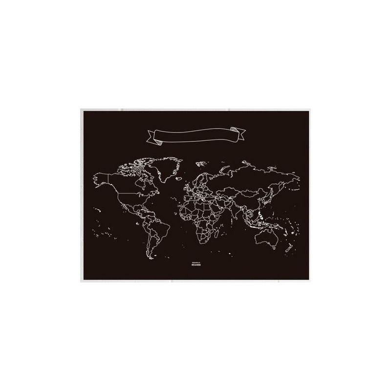 Miss Wood Mapa świata Chalkboard XL