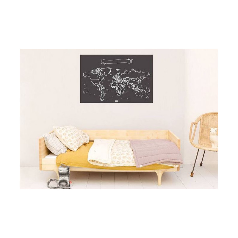 Miss Wood Mapa świata Chalkboard XL