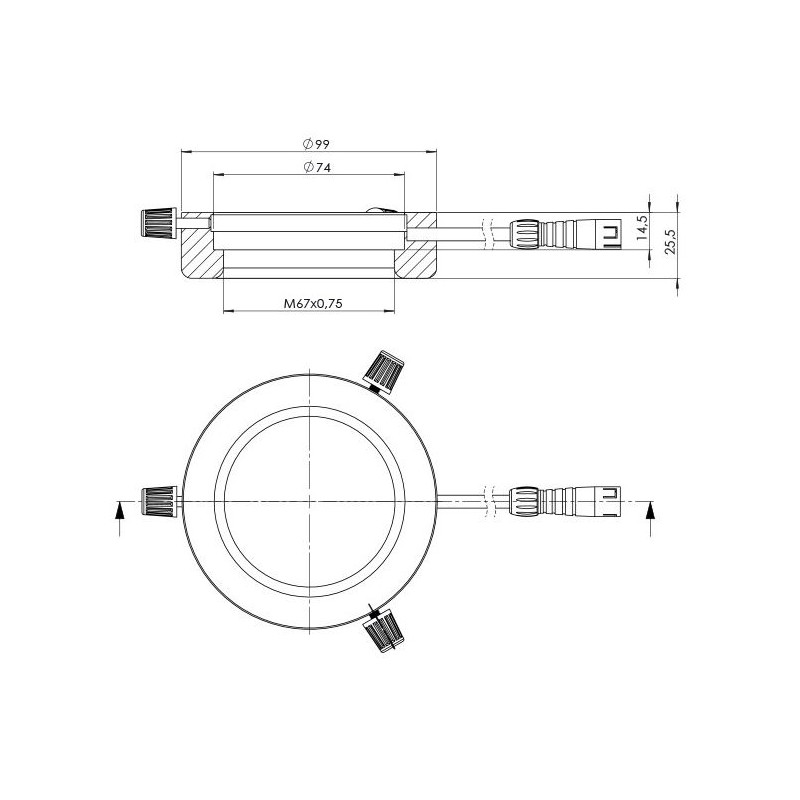StarLight Opto-Electronics RL4-74 UV375, UV (375 nm), Ø 74mm
