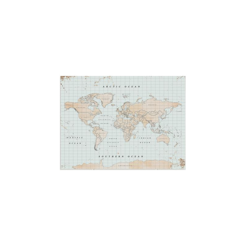 Miss Wood Mapa Woody Akwarela Vintage L