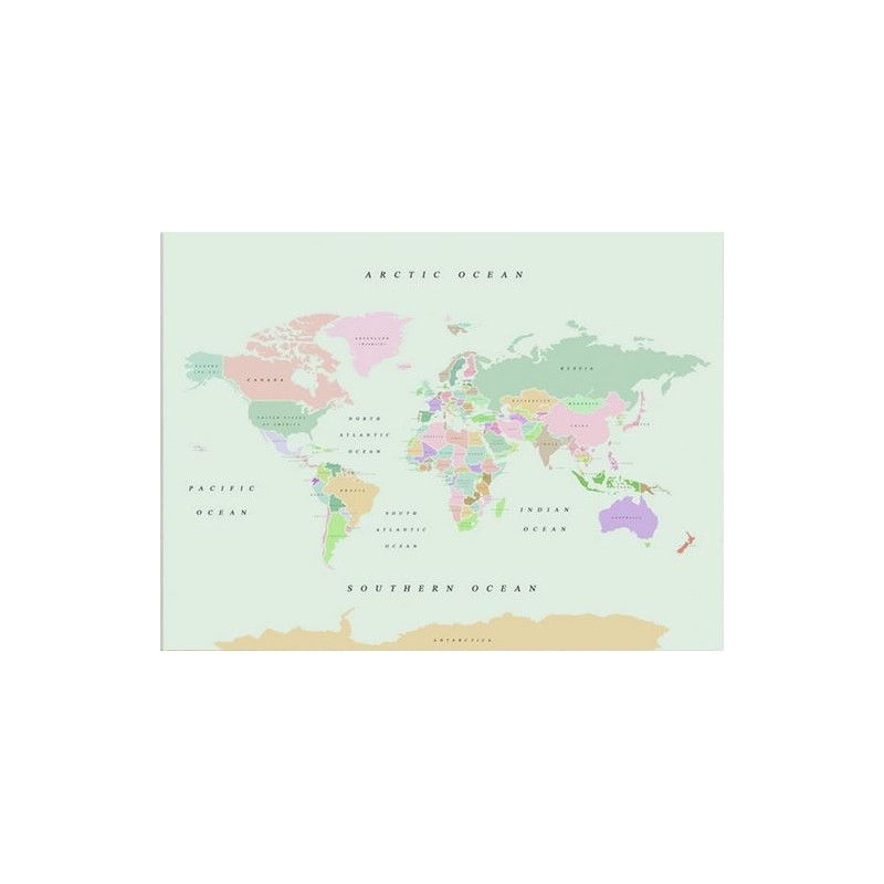 Miss Wood Mapa Woody Akwarela Retro XL