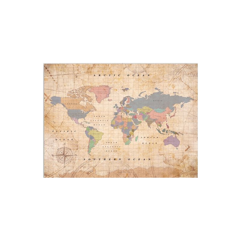Miss Wood Mapa Woody Akwarela Old School XL
