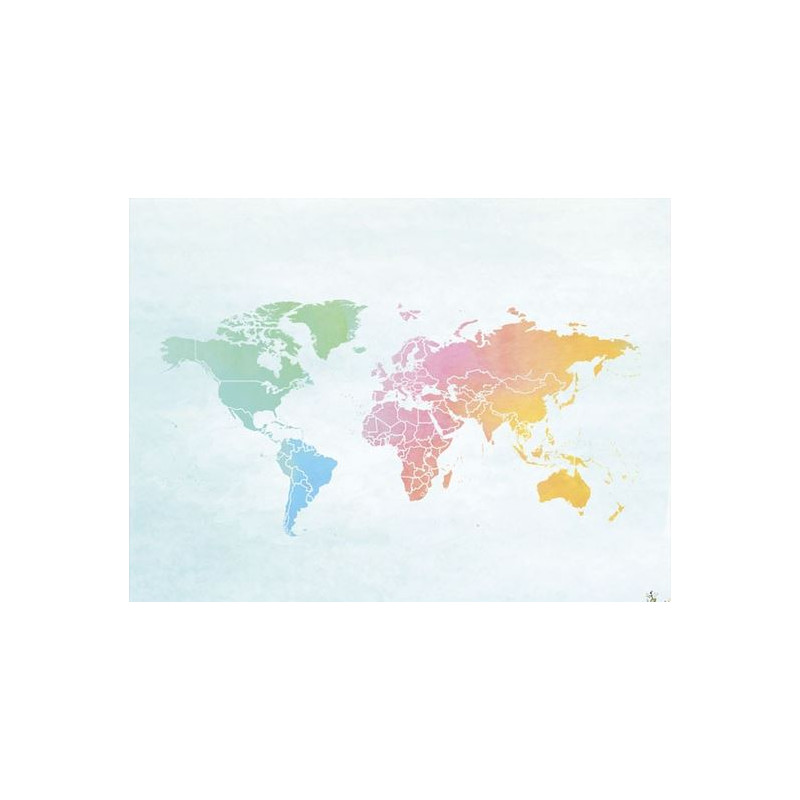 Miss Wood Mapa świata Woody Map Watercolour Splash XL