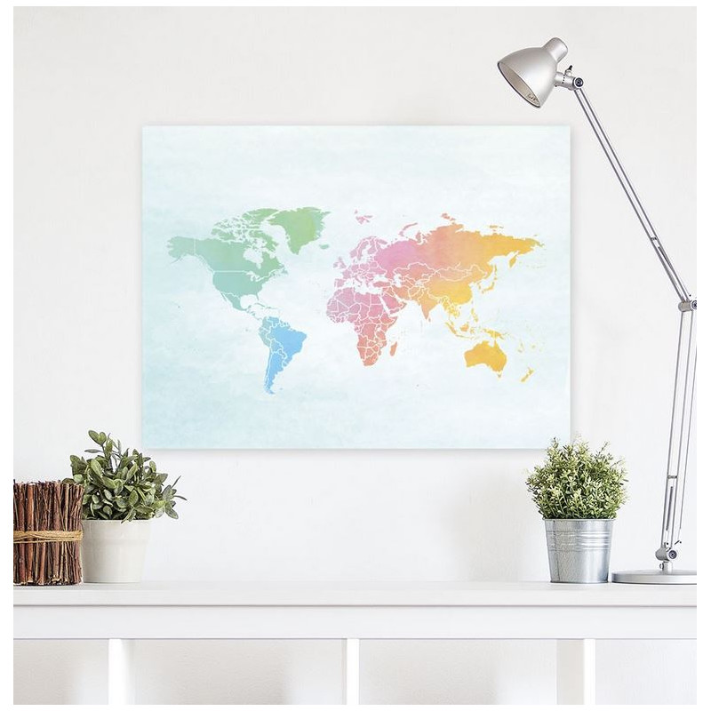 Miss Wood Mapa świata Woody Map Watercolour Splash XL
