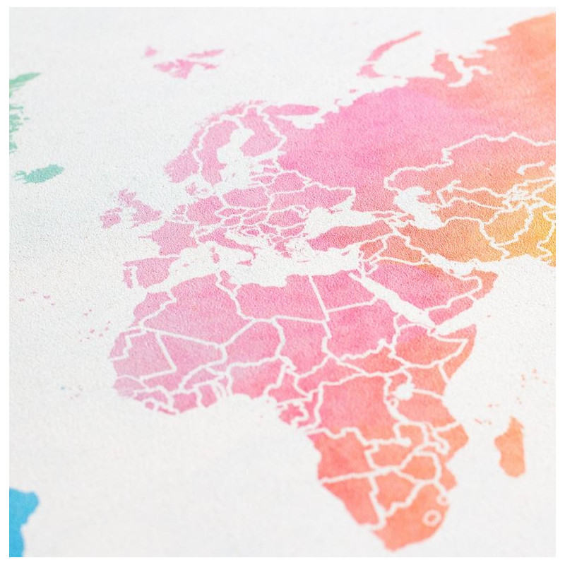 Miss Wood Mapa świata Woody Map Watercolour Splash XL
