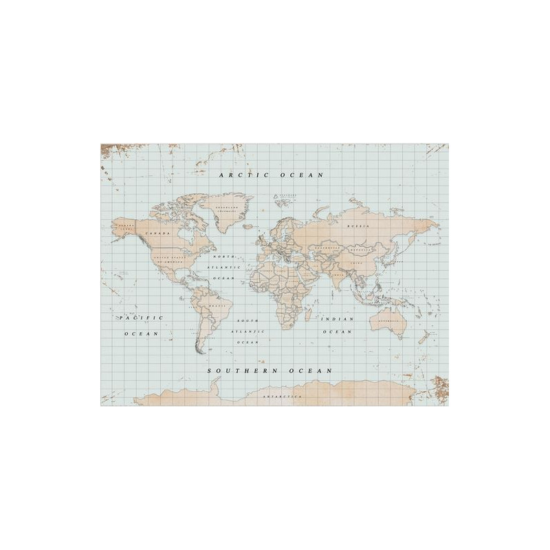 Miss Wood Mapa Woody Akwarela Vintage XL