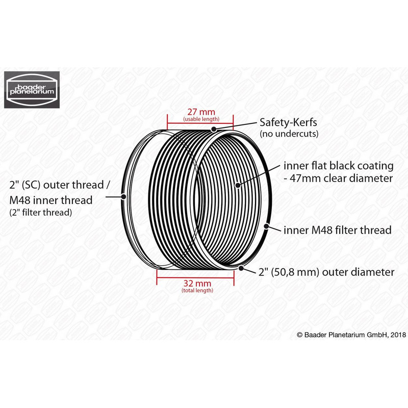 Baader Adapter 2-calowe gniazdo Safety-Kerf
