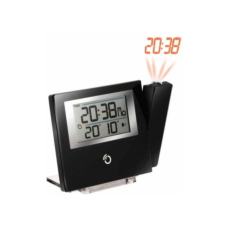 Oregon Scientific Zegar Ultra slim projection Clock black with red time display