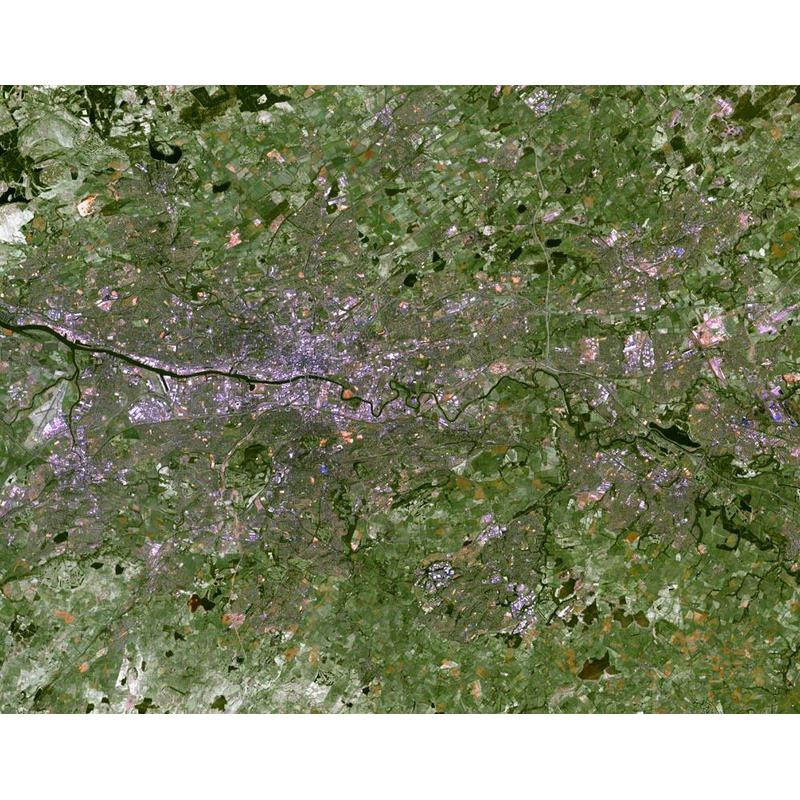 Planet Observer Mapa regionalna - Region Glasgow