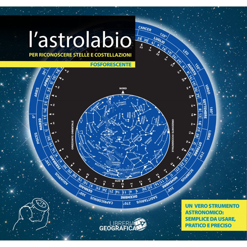 Libreria Geografica Mapa gwiazd Astrolabio