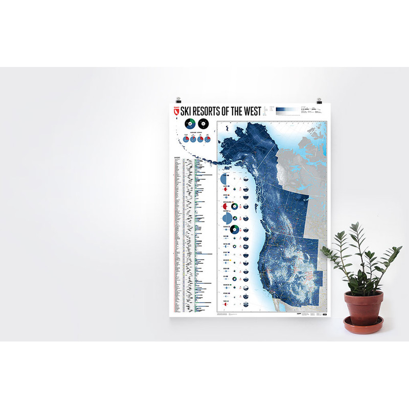 Marmota Maps Mapa regionalna Ski Resorts of the West