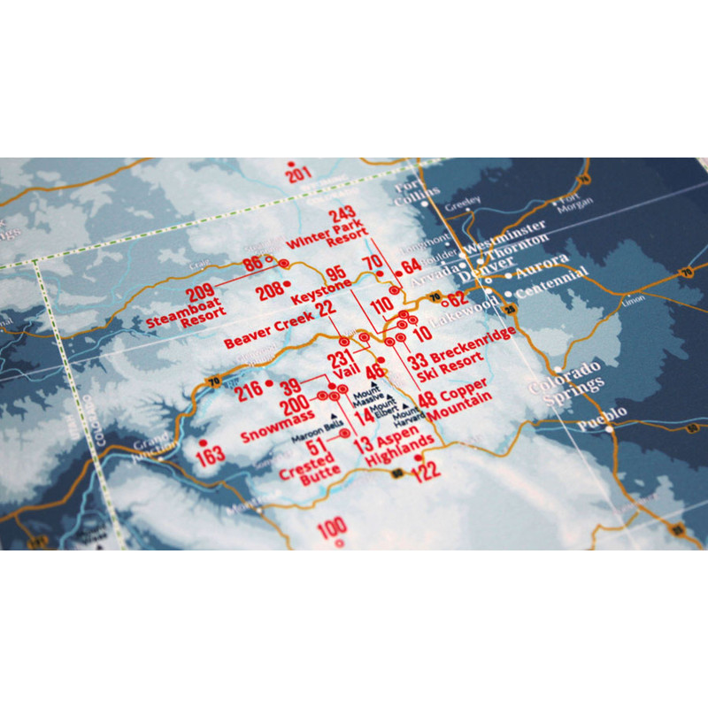 Marmota Maps Mapa regionalna Ski Resorts of the West