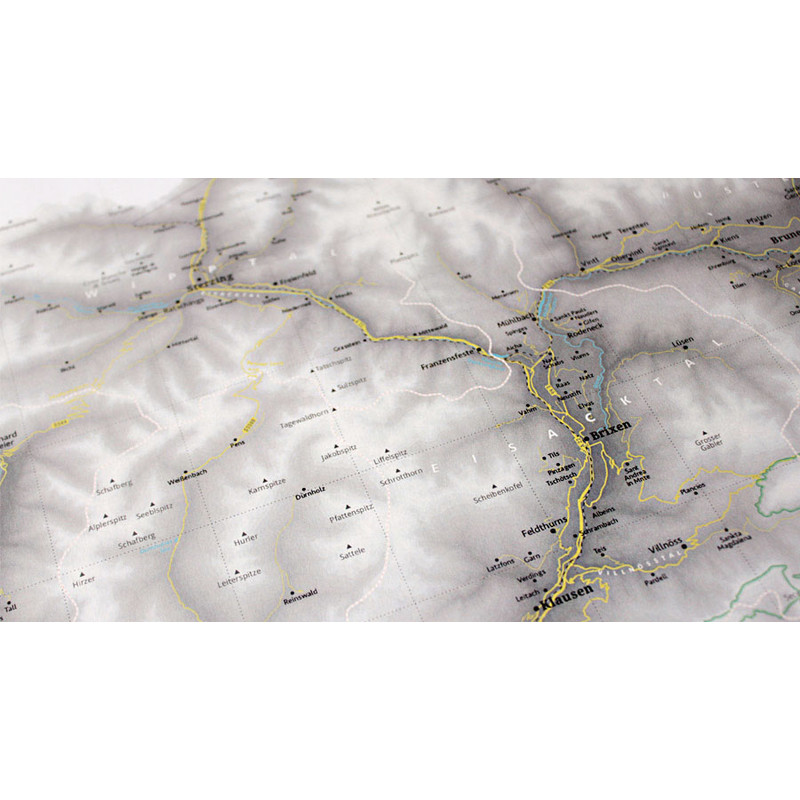Marmota Maps Mapa Południowego Tyrolu w kolorze szarym