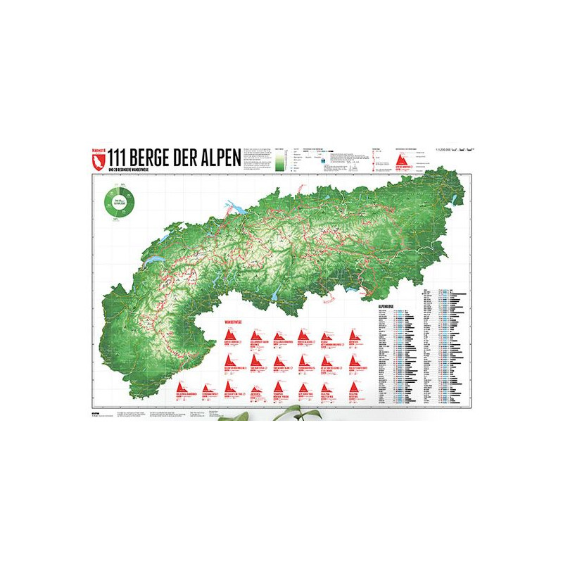 Marmota Maps Mapa alpejska 111 gór i 20 szlaków turystycznych