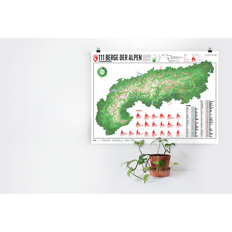 Marmota Maps Mapa alpejska 111 gór i 20 szlaków turystycznych