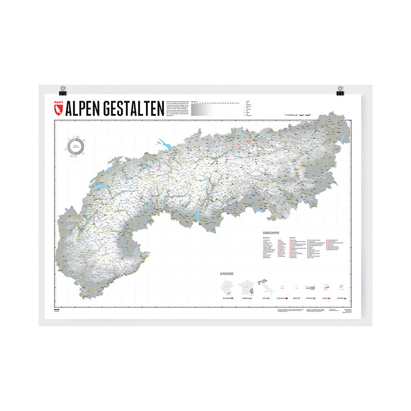 Marmota Maps Mapa regionalna Proszę zaprojektować Alpy (140x100cm)