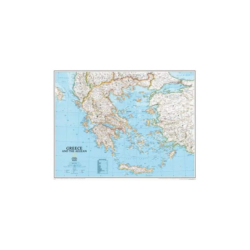 National Geographic Mapa Grecja pinboard oprawiony (srebrny)