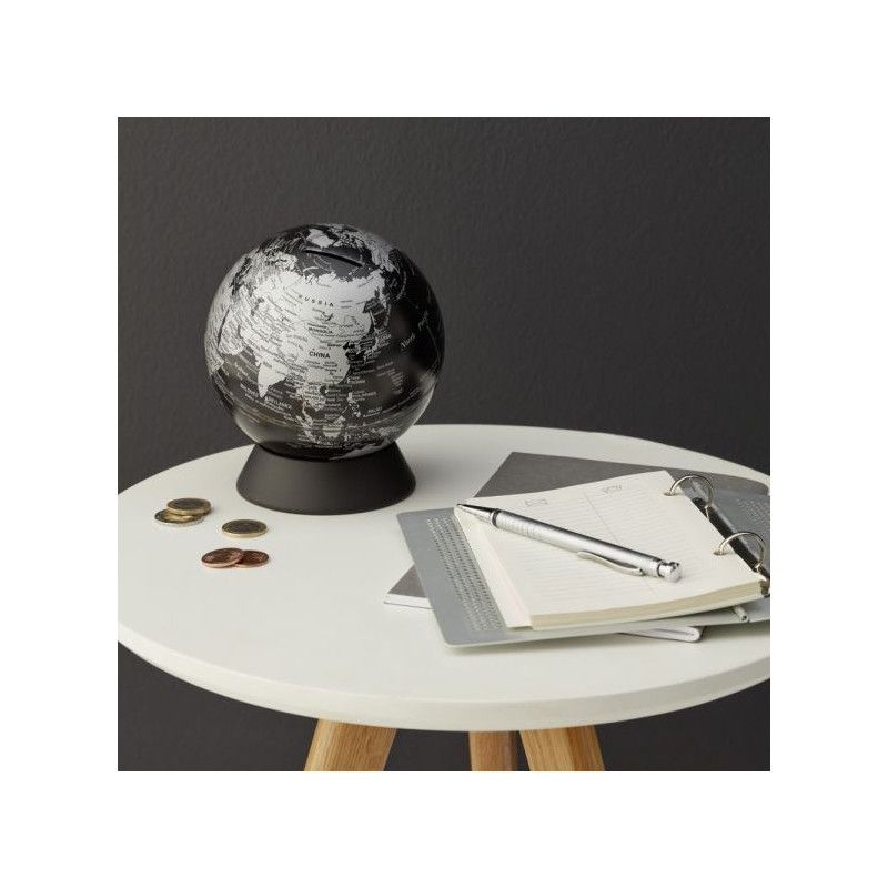 TROIKA Globus Skarbonka Orion Matt Black 14 cm
