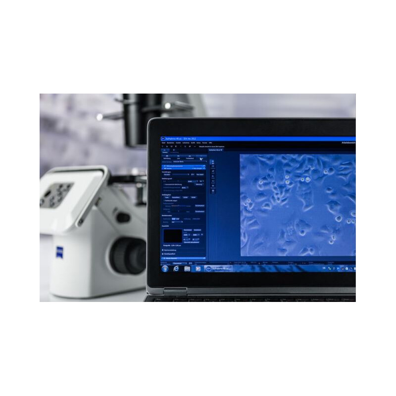 ZEISS Mikroskop odwrócony Primovert HDcam Ph1, 40-400x, kond. 0,3, 5 MP