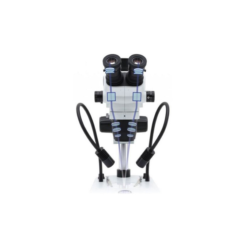 Optika Mikroskop stereoskopowy zoom SZO-7 bino, 6,7-45x, zwis, AM Arms, bez oświetlenia