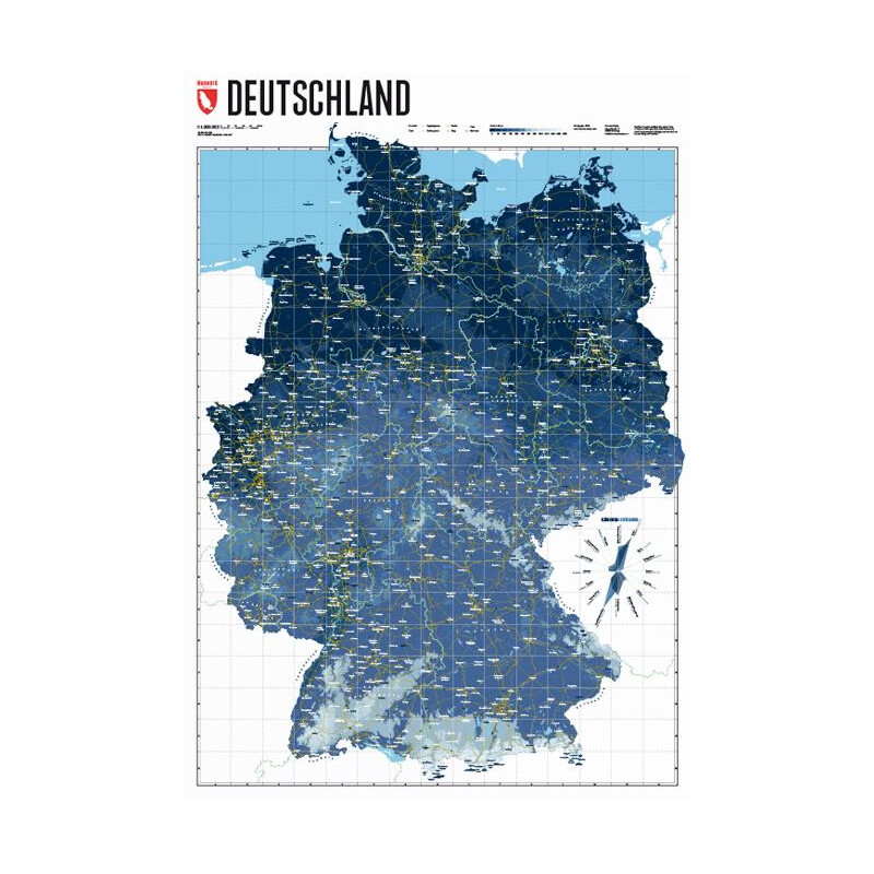 Marmota Maps Mapa Deutschlandkarte Ski Blue