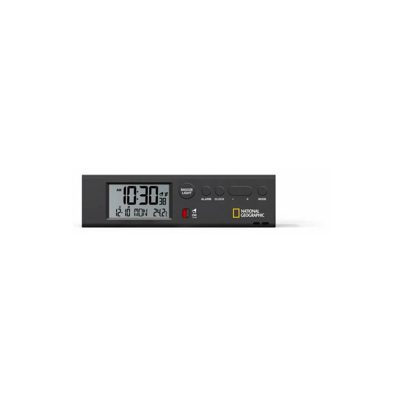 National Geographic Zegar World Time Clock with Temperature and Flashlight