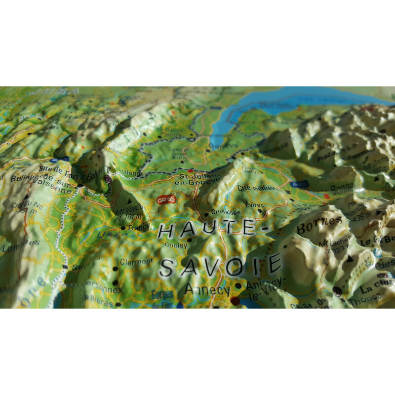 3Dmap Mapa regionalna Les Alpes Françaises et ses massifs alpins