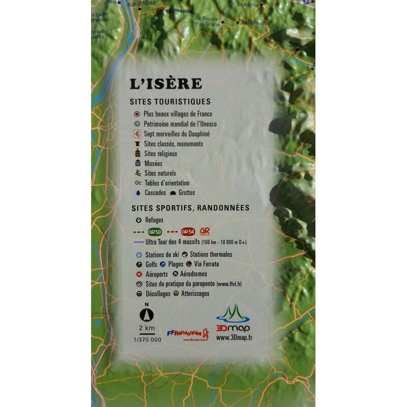 3Dmap Mapa regionalna L'Isère