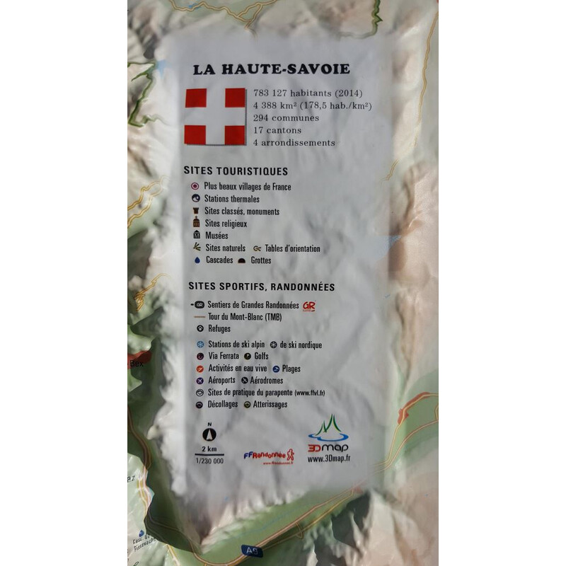 3Dmap Mapa regionalna La Haute Savoie
