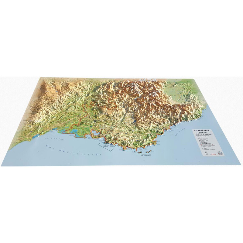 3Dmap Mapa regionalna La Provence-Alpes-Cotes d'Azur