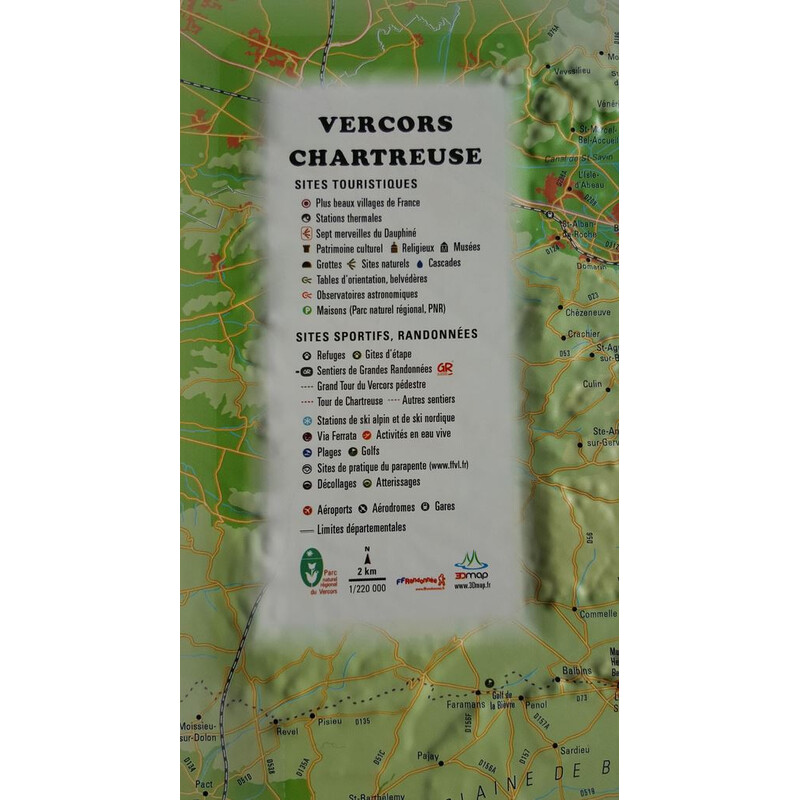 3Dmap Mapa regionalna Vercors-Chartreuse