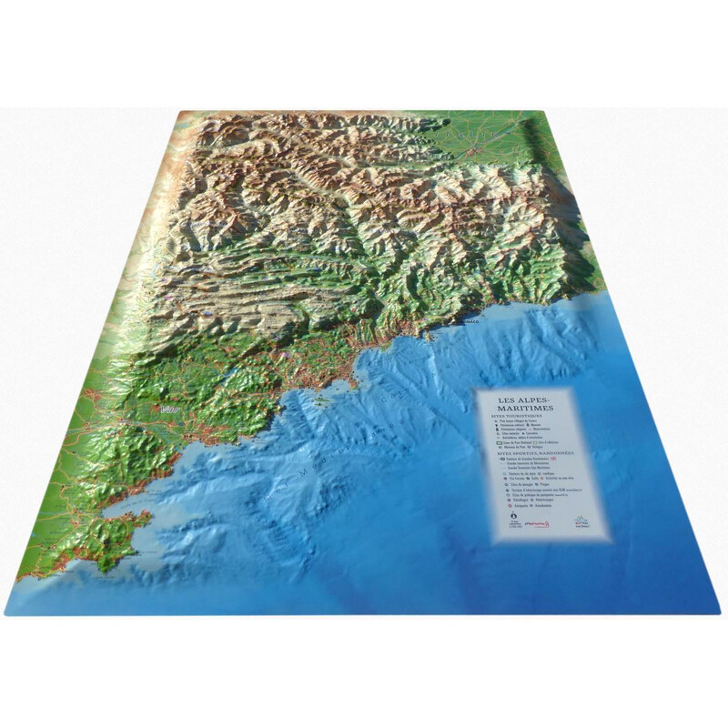 3Dmap Mapa regionalna Les Alpes Maritimes