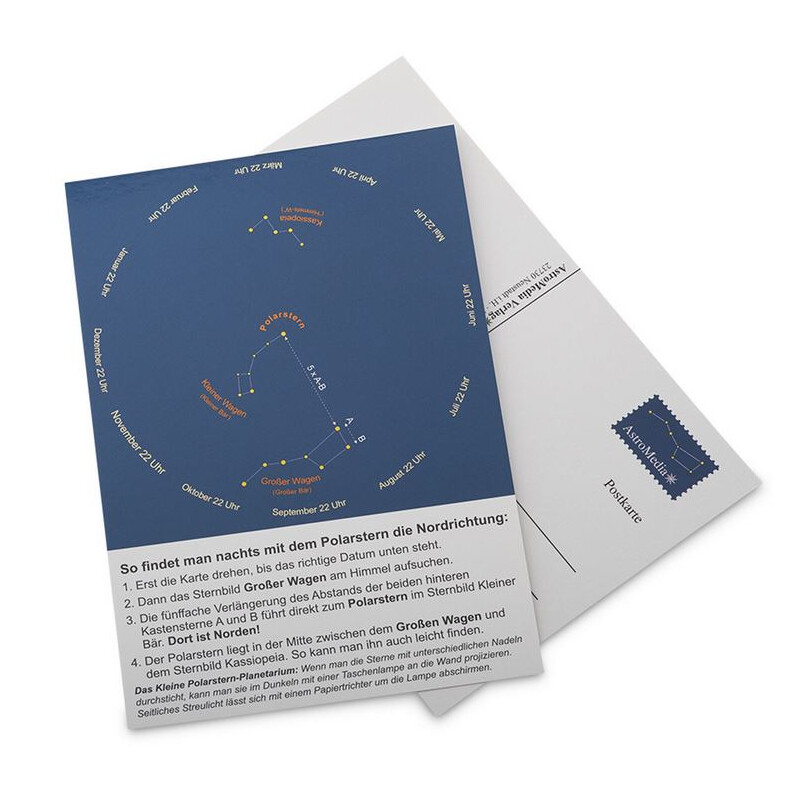 AstroMedia Mapa gwiazd Polarsternfinder Postkarte 10 Stück