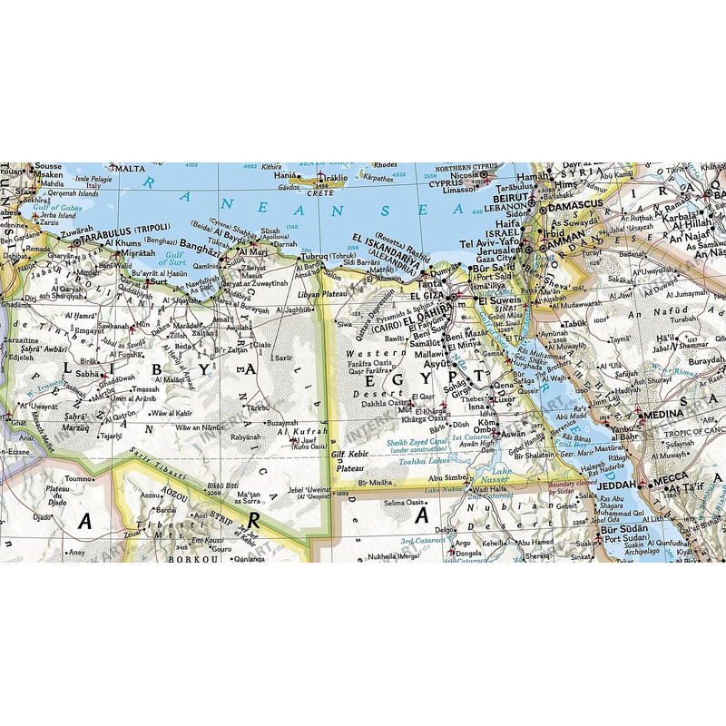 National Geographic Mapa kontynentalna Afryka