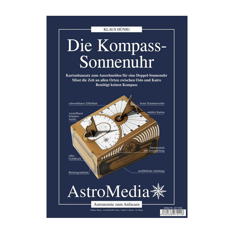 AstroMedia Zestaw Kompas - zegar słoneczny