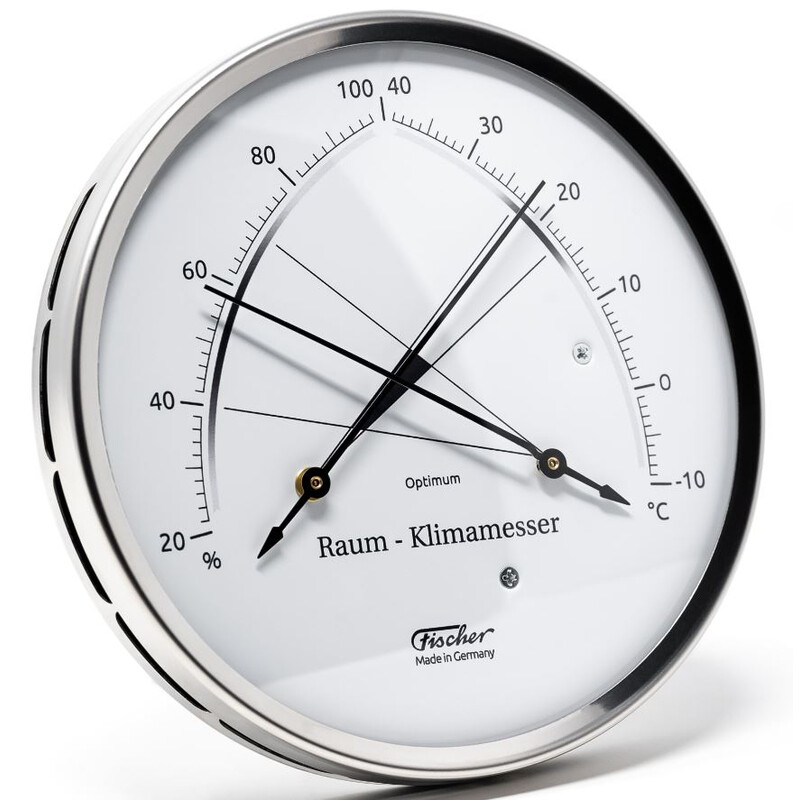 Fischer Stacja meteo Pomieszczeniowy miernik klimatu stal nierdzewna syntetyczna