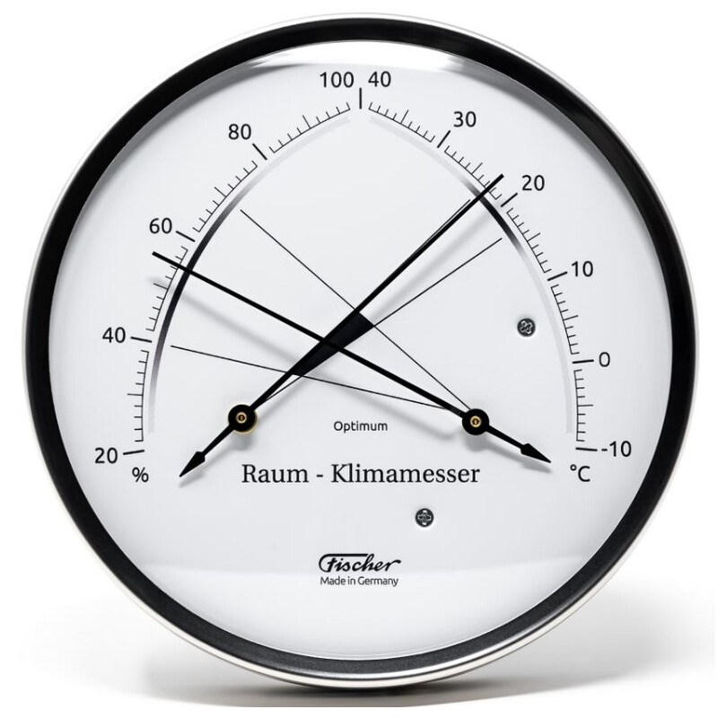 Fischer Stacja meteo Pomieszczeniowy miernik klimatu stal nierdzewna syntetyczna