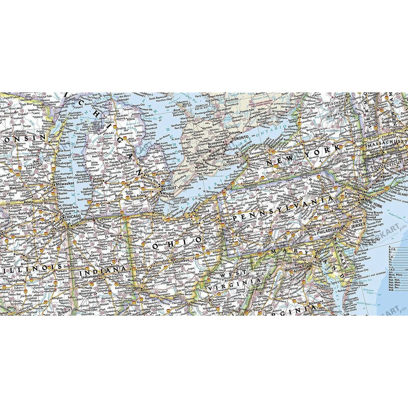 National Geographic Mapa USA, polityczny (111 x 77 cm)