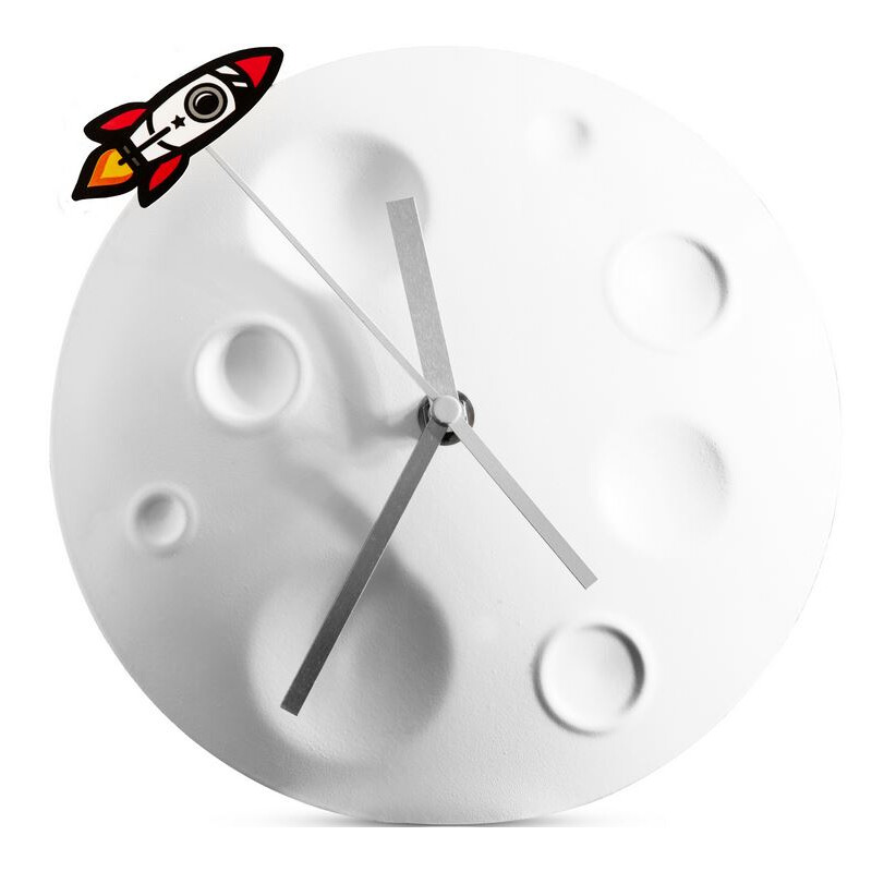 suck UK Zegar Rocket Moon Clock