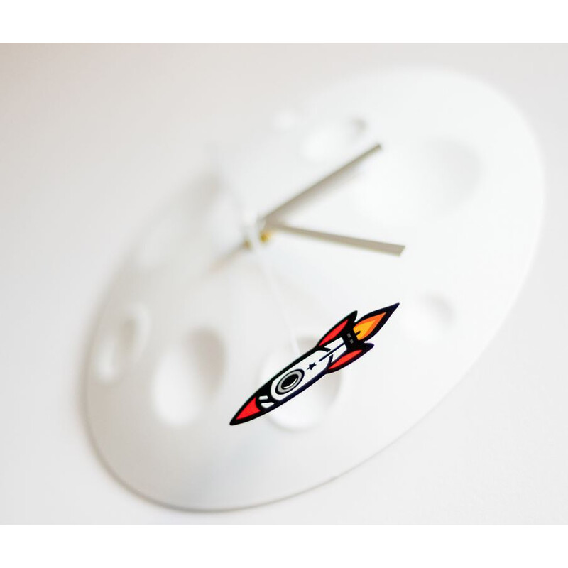 suck UK Zegar Rocket Moon Clock