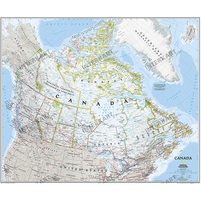 National Geographic Mapa Kanada 96 x 81cm